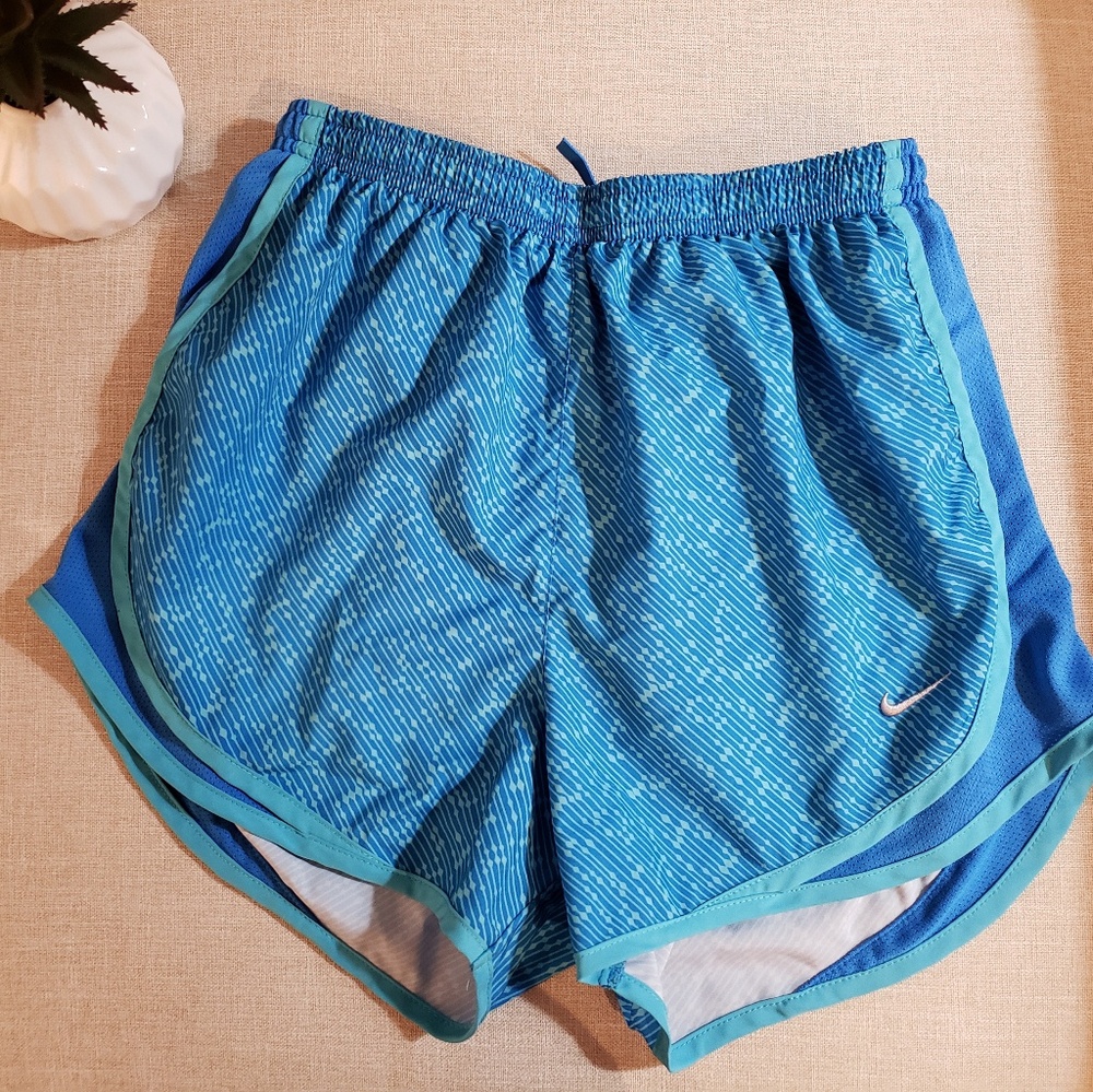 NIKE Dri Fit blue workout shorts